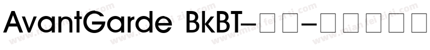 AvantGarde BkBT-西方字体转换